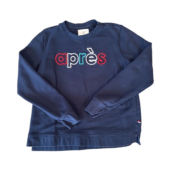 Sol Angeles Aprés Sweatshirt Navy Size M - Picture 4 of 6